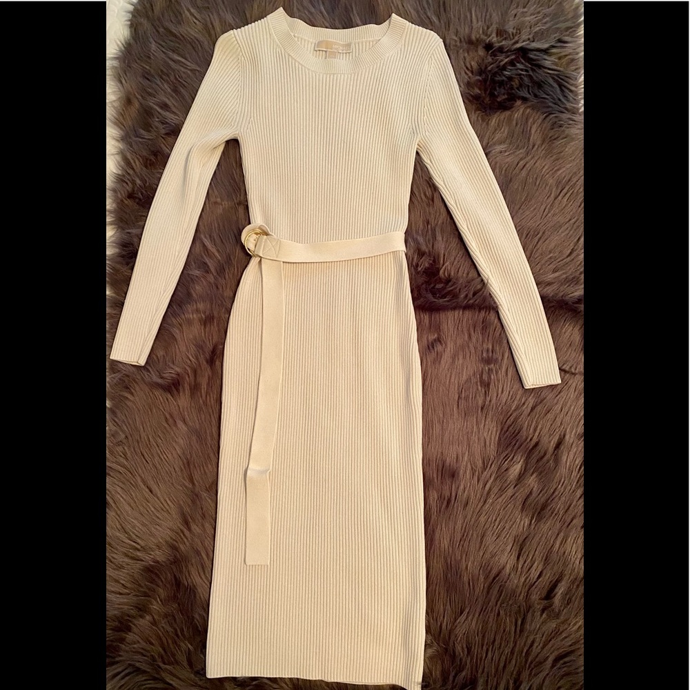 Michael Kors cream color sweater dress